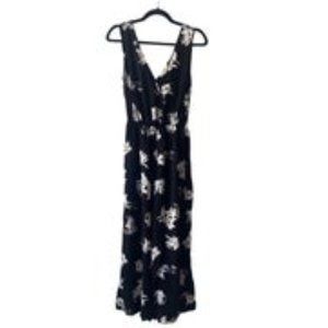 Black floral jumpsuit